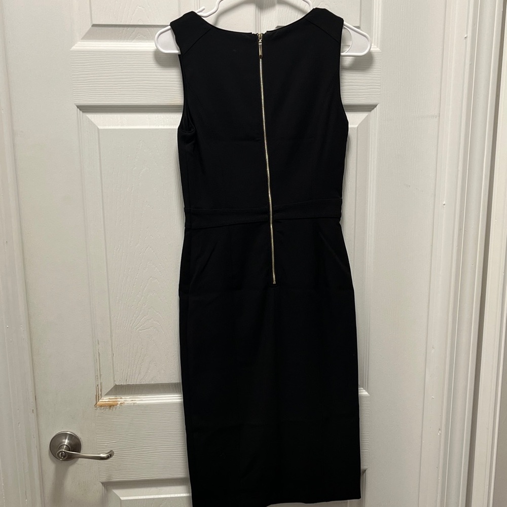 White House Black Market Classic Black Midi Dress - Picture 4 of 4
